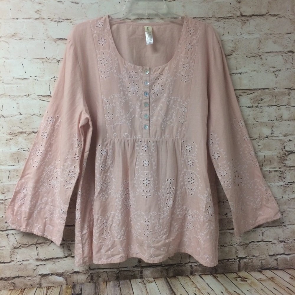 Decorated Originals Eyelet Blouse Boho Style